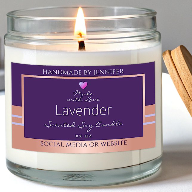 Elegant Product Packaging Label Purple Rose Gold (Creator Uploaded)