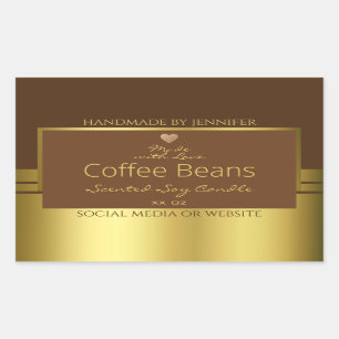 Elegant Product Packaging Labels Brown and Gold