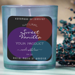 Elegant Product Packaging Labels Dark Colours Blac