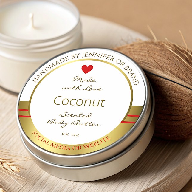 Elegant Product Packaging Labels White and Gold (Creator Uploaded)