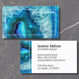 Elegant Professional Agate Geode Business Card