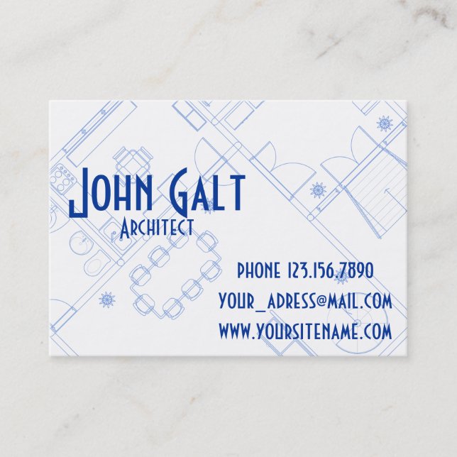 Elegant Professional Architect Business Card (Front)