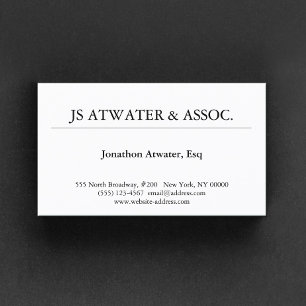 Elegant Professional Attorney Business Card