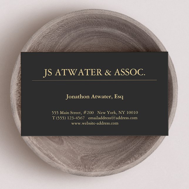 Elegant Professional Black Business Card (Creator Uploaded)