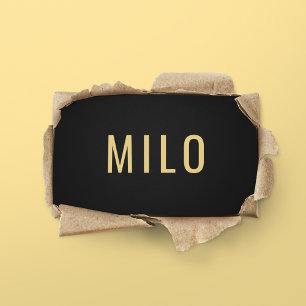 Elegant Professional Black & Gold Typography Business Card
