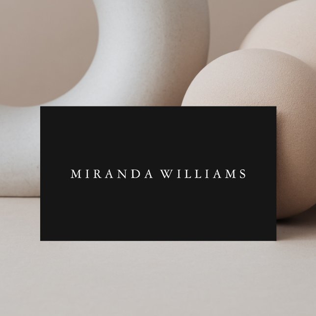 Elegant Professional Black White Business Card (Creator Uploaded)