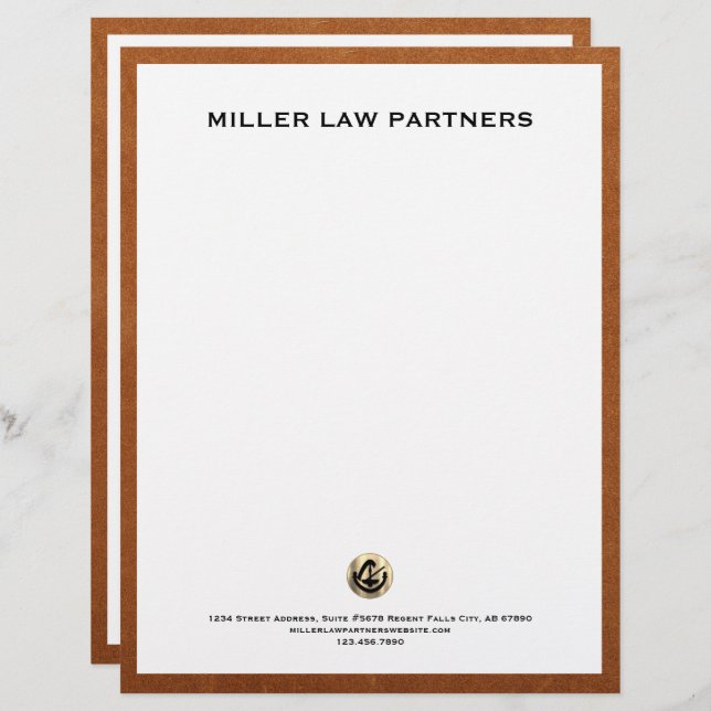 Elegant Professional Branded Letterhead (Front/Back)