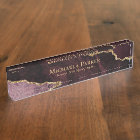 Elegant Professional Burgundy Gold Agate Geode 