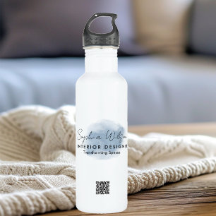 Elegant Professional Business Watercolor Signature 710 Ml Water Bottle