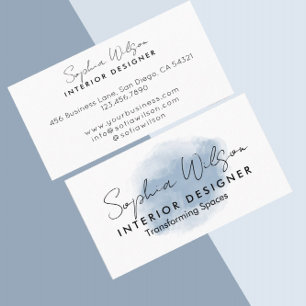Elegant Professional Business Watercolor Signature Card
