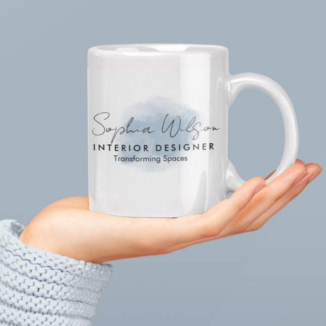 Elegant Professional Business Watercolor Signature Coffee Mug (Creator Uploaded)