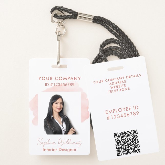 Elegant Professional Business Watercolor Signature ID Badge (Creator Uploaded)