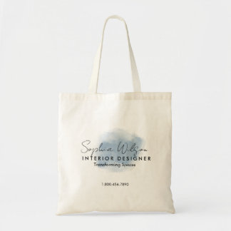 Elegant Professional Business Watercolor Signature Tote Bag