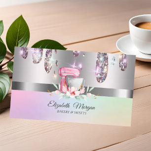 Elegant Professional Cake Mixer Flower,Drips Business Card