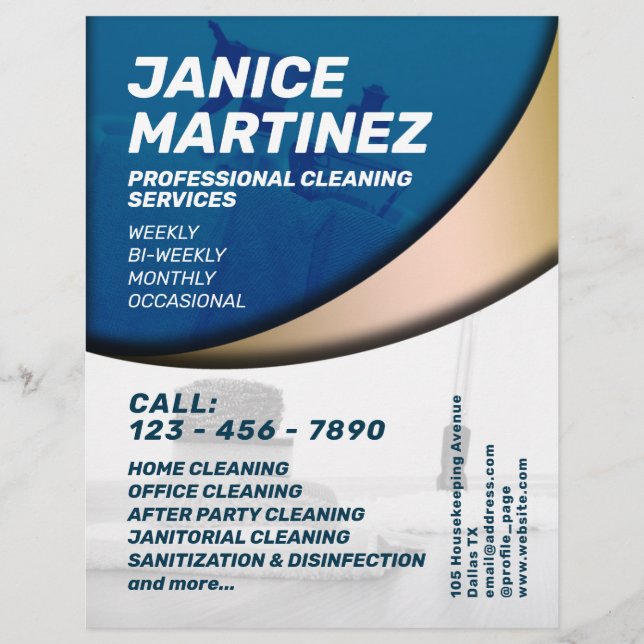 Elegant professional cleaning inspired  flyer (Front)