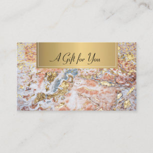 Elegant Professional Colourful Marble Gold Confett Discount Card