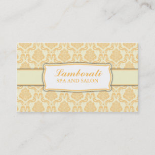 Elegant Professional Damask Floral Pattern Salon Business Card
