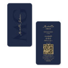 Elegant Professional Dark Navy Modern Monogram 