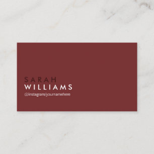 Elegant Professional Deep Red Grey Business Card