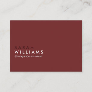 Elegant  Professional Deep Red Grey Business Card