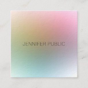 Elegant Professional Design Modern Colorful Square Business Card