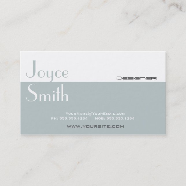 Elegant Professional Designer Interior Decorator 4 Business Card (Front)
