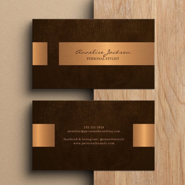 Elegant professional faux gold metallic business card (Creator Uploaded)