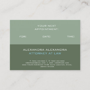 Elegant professional for Lawyers Law Firm Office Appointment Card