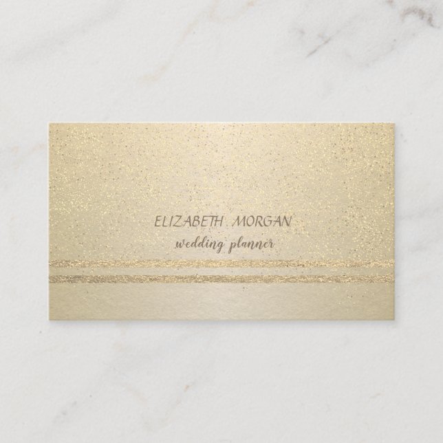 Elegant ,Professional,Gold Confetti Business Card (Front)