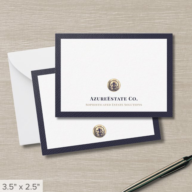 Elegant Professional Gold Logo Note Card (Creator Uploaded)