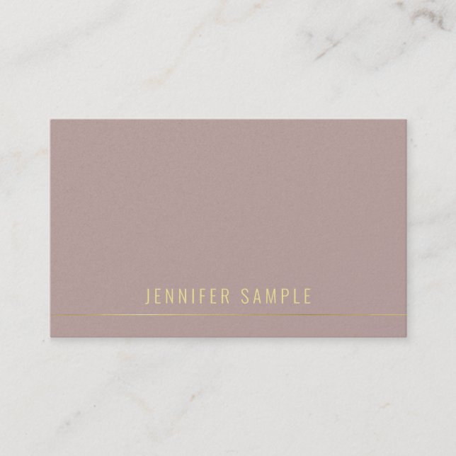 Elegant Professional Gold Text Modern Template Business Card (Front)
