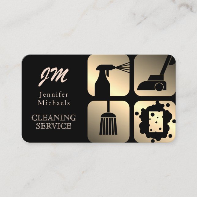 Elegant professional golden  business card (Front)