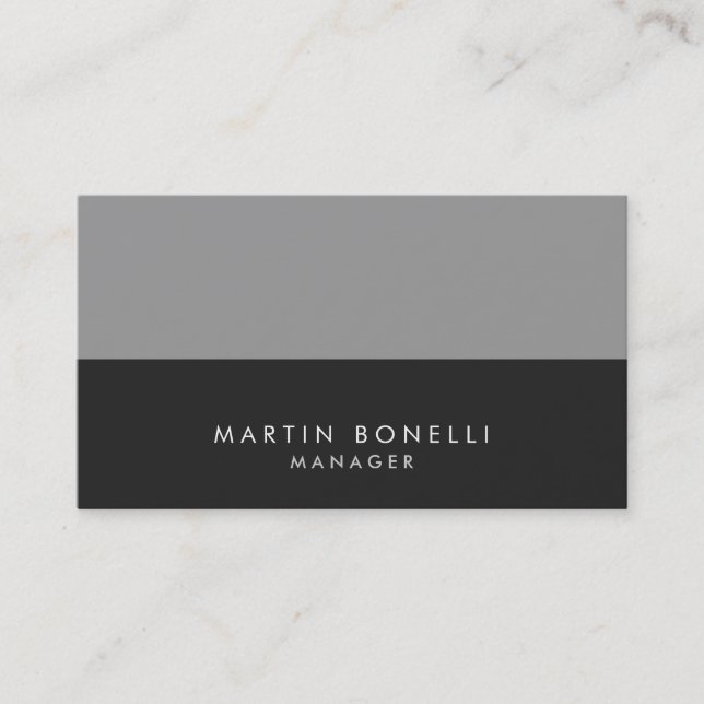 Elegant Professional Grey Stripes Business Card (Front)