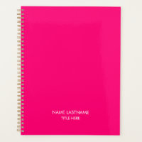 Elegant professional hot pink name title year
