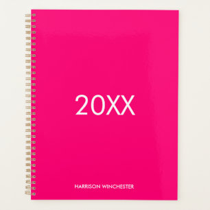 Elegant professional magenta custom name year planner