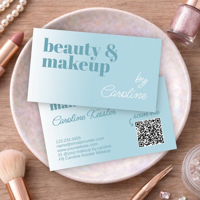 Elegant Professional Makeup  Artist Business Card (Creator Uploaded)