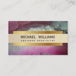 ELEGANT PROFESSIONAL MINERAL CRYSTAL GEODA BUSINESS CARD