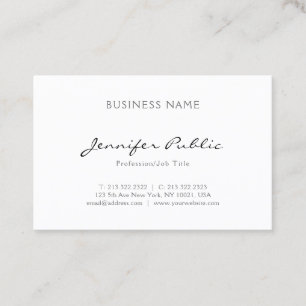 Elegant Professional Minimalist Simple Plain Business Card