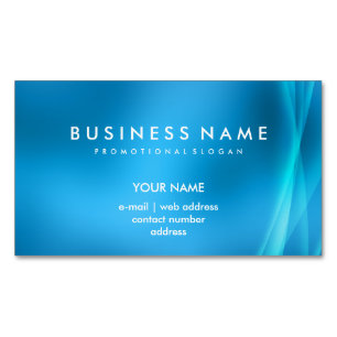 Elegant Professional Modern Abstract Blue Magnetic Business Card