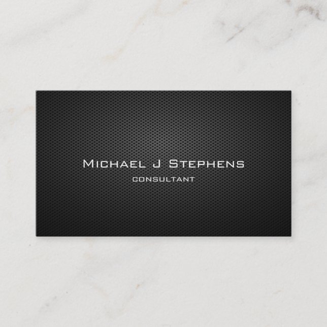 Elegant Professional Modern Black Plain Simple Business Card (Front)