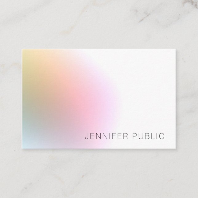 Elegant Professional Modern Colourful Template Business Card (Front)