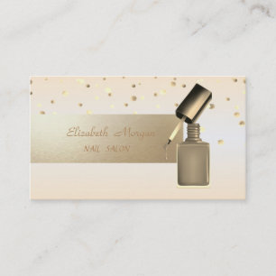 Elegant Professional, Modern,Confetti,Nail Polish Business Card
