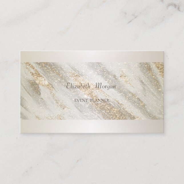 Elegant Professional Modern Gold Glitter Simple Business Card (Front)