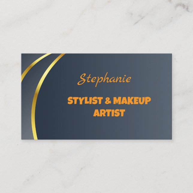 Elegant Professional Modern Monogram Business Card (Front)