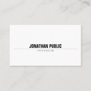 Elegant Professional Modern Simple Chic Plain Business Card