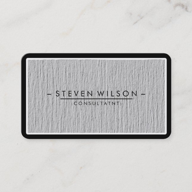 Elegant Professional Modern Subtle Plain Business Card (Front)