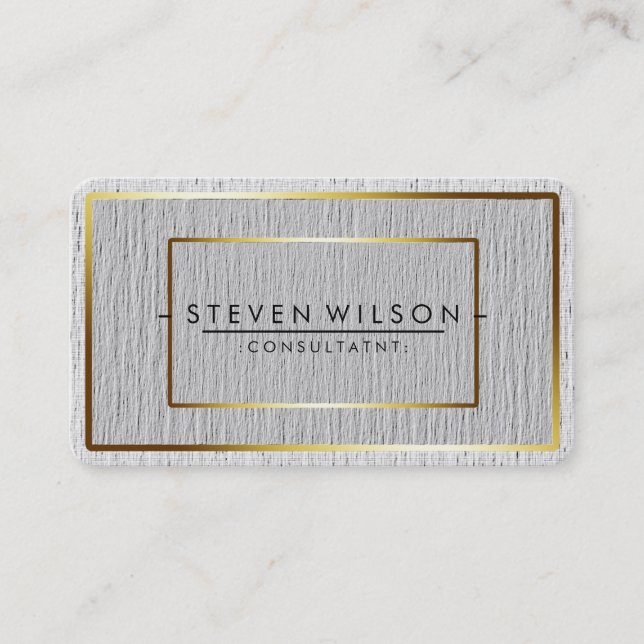 Elegant Professional Modern Subtle Plain Gold Business Card (Front)