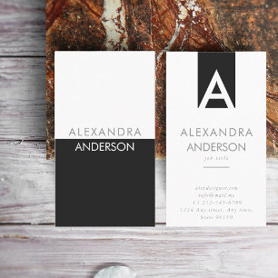 Elegant Professional Monogram Minimal Business Card
