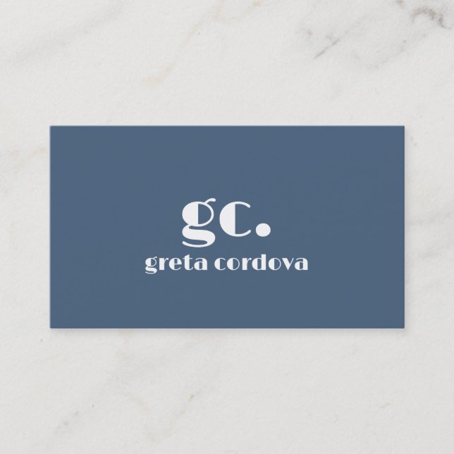 Elegant Professional Monogram Minimalistic 2 Business Card (Front)