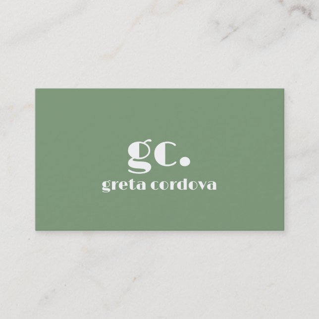 Elegant Professional Monogram Minimalistic 3 Business Card (Front)